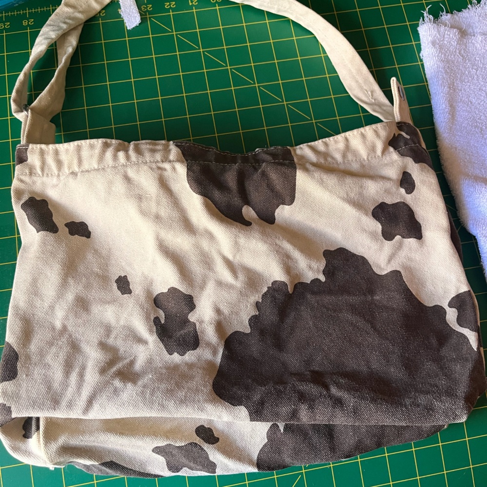 BAGGU Cream and Brown Canvas Tote